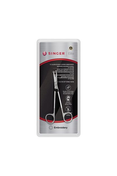 SİNGER Elite Double Curved Tip Embroidery Scissors (6")