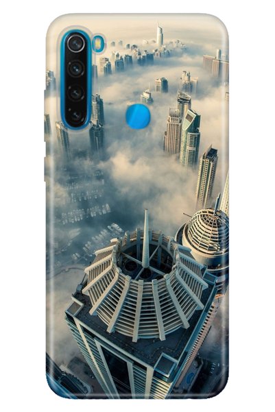 senada حافظة متوافقة مع هاتف Xiaomi Redmi Note 8 من السيليكون المطبوع بمناظر دبي