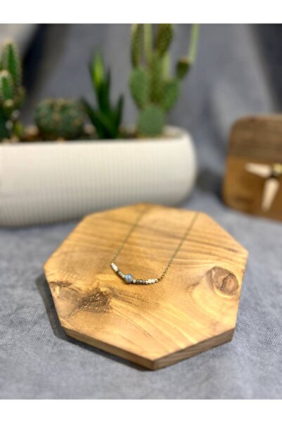 chemo samajuro Minimal Ay taşı ve Labradorit Taşlı Çelik Kadın kolye Moonstone ve Labradorite Çoker Kolye