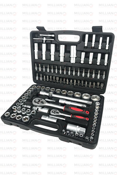 Millian 108 Pcs Parça Çelik Alaşımlı İtalyan Tasarım Cırcır Lokma Takımı Tam ...