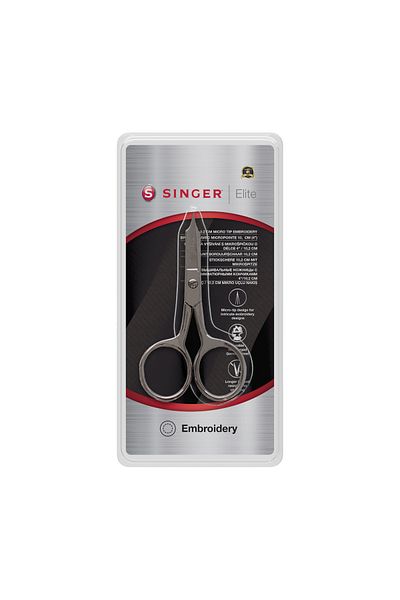 SİNGER Elite Flat Micro Tip Embroidery Scissors (4")