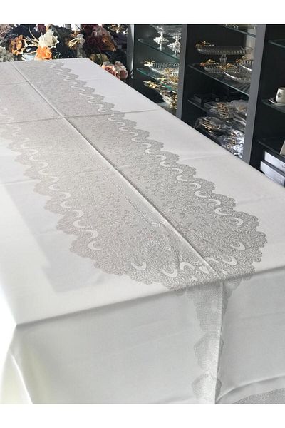Santara Avangard Silky Large Size Κρεμ Χρώμα Αδιάβροχο Τραπεζομάντιλο 160 Χ 260 εκ.