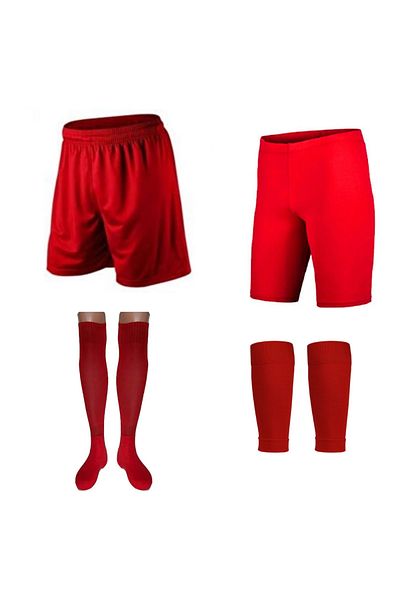parypary Football Sports Shorts and Leggings Set - Long Cut Socks