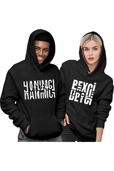 Tshirthane Комплект от 2 части суитшърт с качулка Lady Beyci Lover за двойки (3 нишки без повдигане)