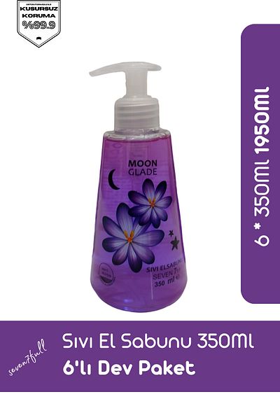 Seven7full Moon Glade Liquid Hand Soap 350 Ml x 6 Pack 1950 Ml