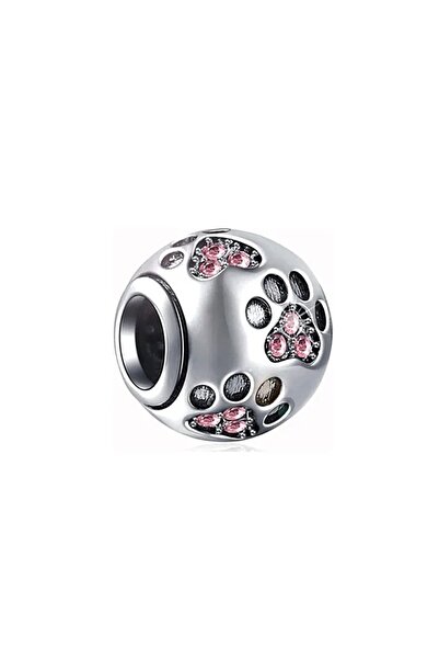 Lux Design Gümüş Pembe Pati Charm