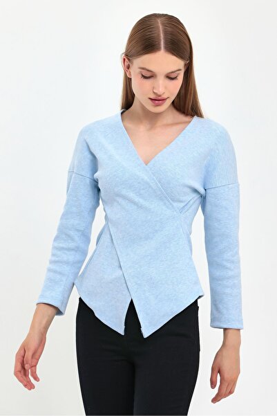 ALEXANDERGARDI Μπλούζα με διπλό γιακά σταυρωτό (B22-301A)