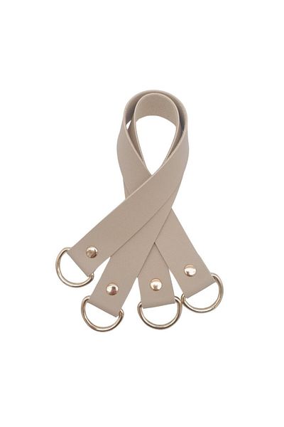angel çanta aksesuar Αξεσουάρ Angel Bag Τεχνητό δέρμα 38x2,5 cm Μπεζ Χρώμα Διπλή λαβή τσάντας με ελαφρύ χρυσό μέταλλο