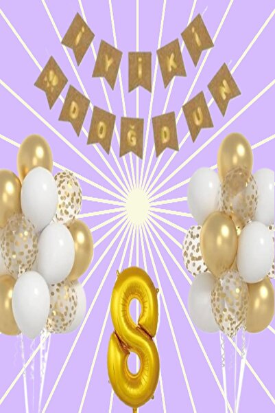 DÜVENCİ TİCARET Σετ μπαλονιών Kraft Iyiki Doğan για γενέθλια