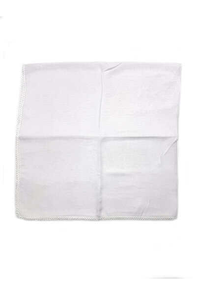 nazipek %100 Pamuklu Büyük Boy Oyalı Namazlık Tülbent Yüksek Kalite 110x110cm Eşarp Başörtüsü Yazma