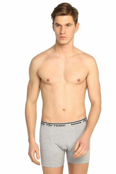 Seher 2 τεμάχια μπόξερ Lycra σε γκρι χρώμα