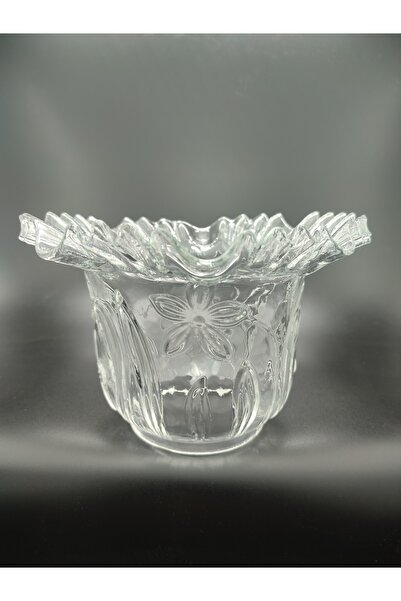 KUĞULU Kıvırcık Avize Camı. Tam Şeffaf,(RENKSİZ).alt Çapı:10,00cm-h:15,50cm