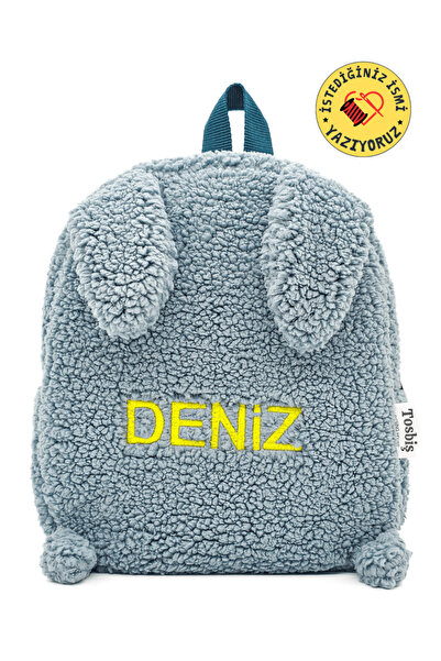 Tosbiş [ Kişiye Özel Isimli ] Tavşan Mint 0-8 Yaş Çocuk Sırt Çantası, Anaokul...