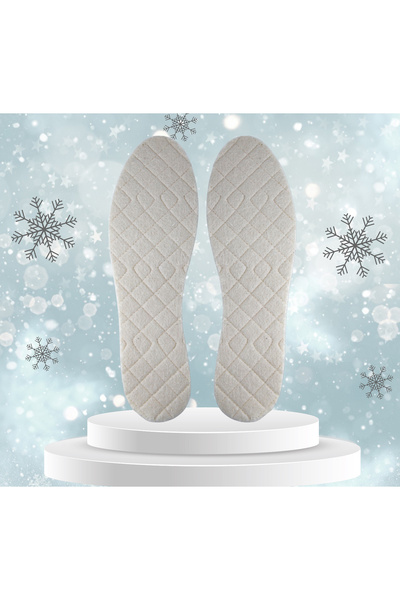 AiryFooT Yün Keçe Tabanlık, Alüminyum Folyo Yalıtımlı Ayakkabı Tabanı ( Tüm N...