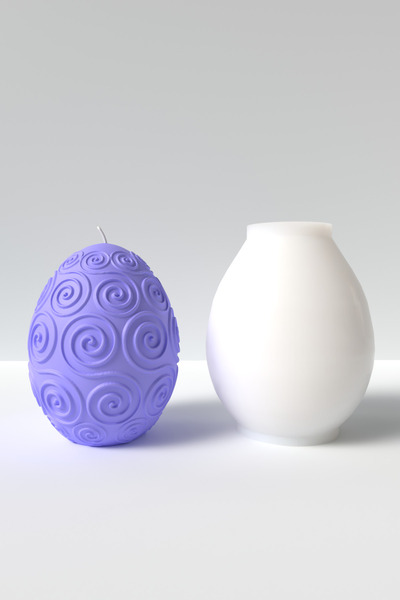 Cageartstudio Büyük Paskalya Yumurtası Mum Silikon Kalıp M2 - Easter Mum Kalıbı Soya Wax Mum Yapım Malzemeleri