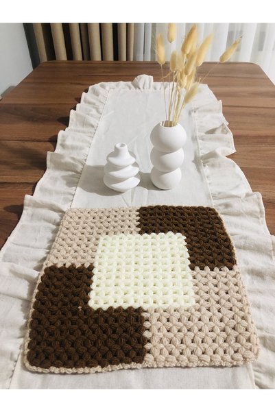 ONTİC Hand Knitted Bath Washcloth – Dowry Washcloth – Bridal Gift – Full Bowknot