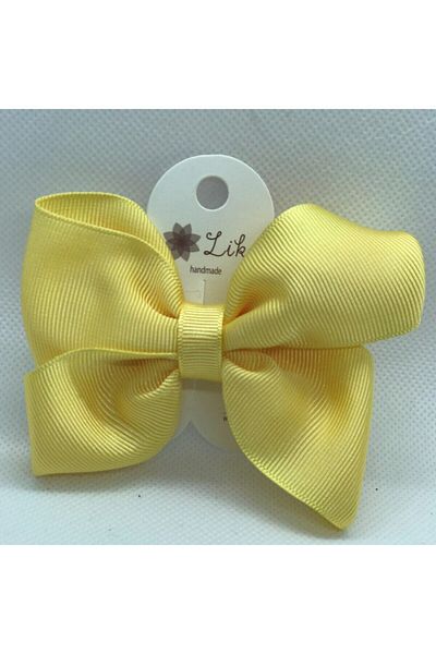 Lika مشبك فيونكة معقود من Grosgrain (ملفوف) أصفر