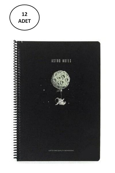 Gıpta A4 Astro Notes Sp.Carton.Kpk.Defter 80 Sheets Striped 12 Pieces