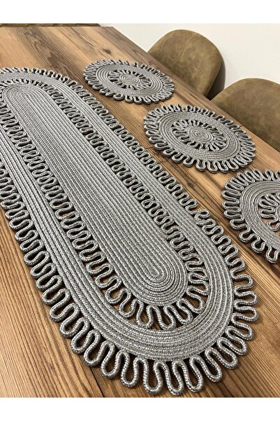 Namteks 1 Ade35x100runner 3pcs 33x33 Gray Americanservis Gift Delivery Dowry