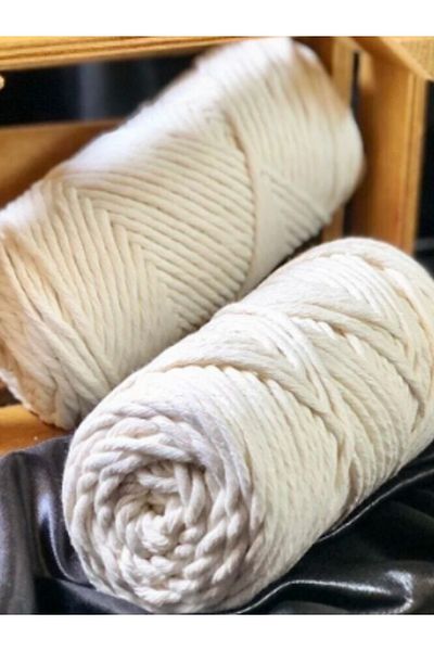 Doa Fil Store SINĂ DE MACROME 3MM SINĂ DE MACROME DE BUMBAC TĂRĂBĂ ECRU
