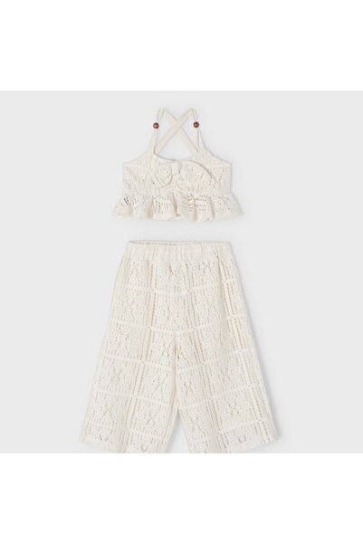 MAYORAL Girl's Boutique 2-Piece Knitted Knitwear Trousers Crop Set L23y3511