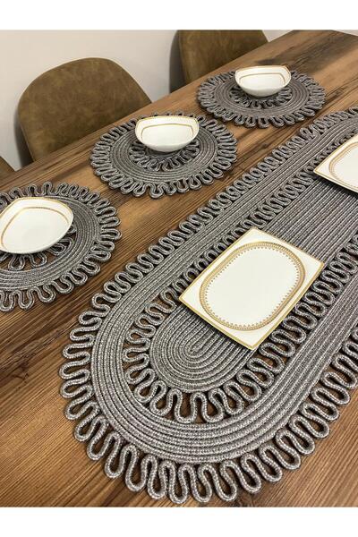 Namteks 1 Ade35x100runner 3pcs 33x33 Gray Americanservis Gift Delivery Dowry