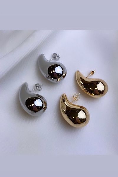 Ressia Teardrop Model Steel Earrings