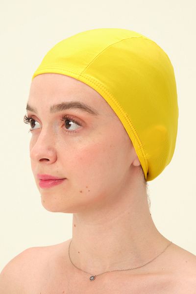 vawensea Lycra Cloth Swimmer Sea Pool Cap Yellow