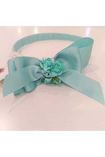 Lika 1 تاج من الزهور بفيونكة كبيرة من Grosgrain