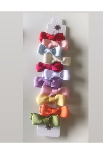 Lika مجموعة إبزيم على شكل فيونكة صغيرة مزدوجة من Grosgrain للفتيات الصغيرات