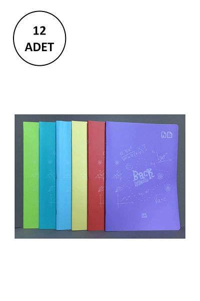 Gıpta Notebook Eco Back A5 80 Sheets PP Cover 12 Pieces