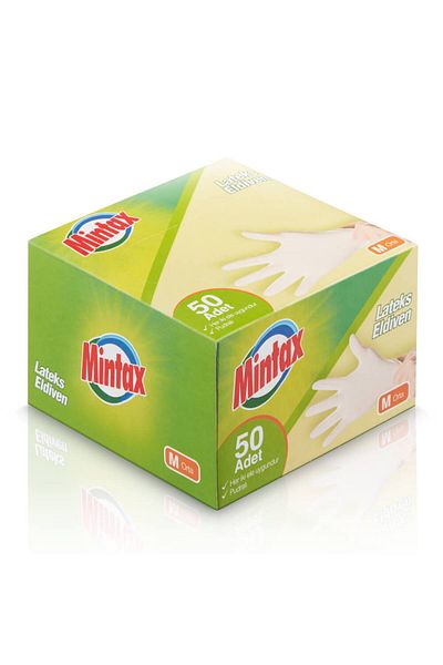 Mintax Latex Powdered 100 Pieces Gloves 50 Pieces