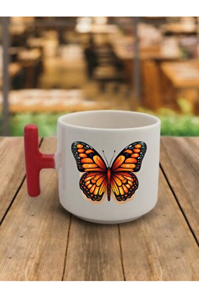 lili hediyelik كوب قهوة على شكل فراشة كوب سيراميك - كوب شاي سيراميك، هدية قهوة