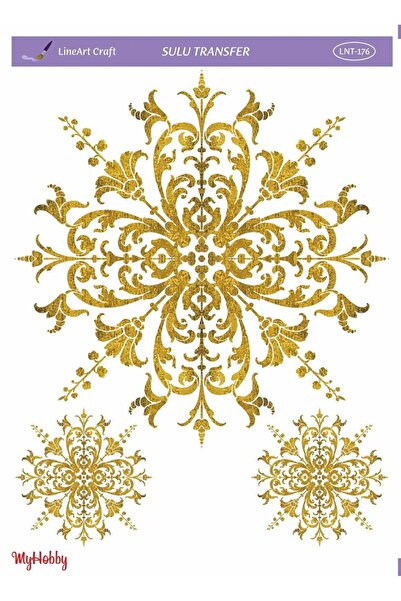 LİNEART LineArt Gold Göbek Desenli Sulu Transfer LNT-176 25x35