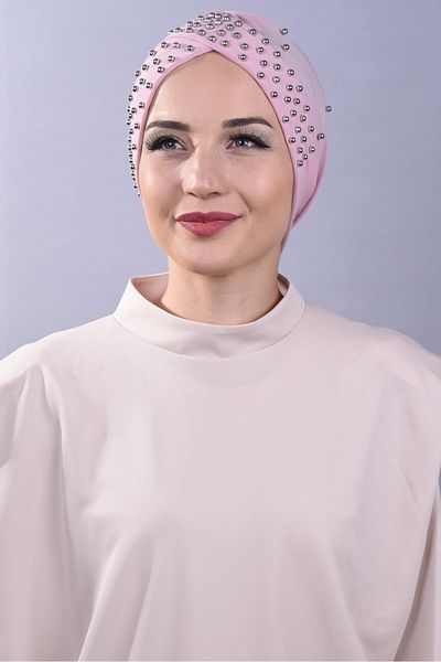 Melodi Scarf Women's Hijab Pearl and Stone Pool Outer Bonnet Powder