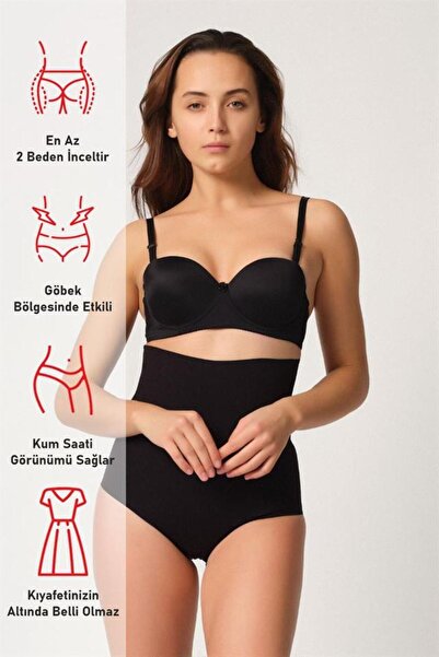 Acura Black Women's 2708 Laser High Waist Cut Slip Corset