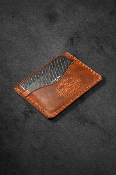 DeriBoss Milano Dark Brown Effect Pull Up Μίνιμαλ θήκη για κάρτες