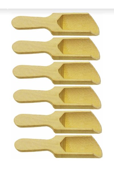 Kitchen Pembelia Set of 6 Bamboo Shovel Spice Spoons