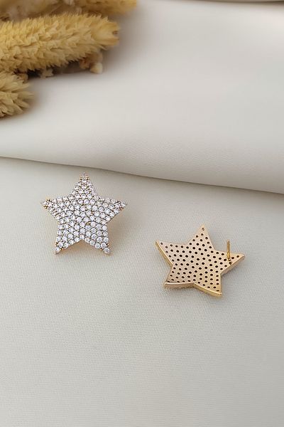 COSİTA Star Zircon Stone Filled Luxury Top Quality Earrings