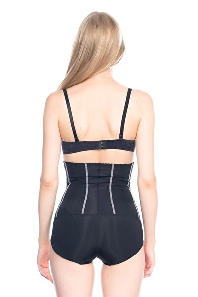 Acura Black Women's 2886 High Waist Tulle Slip Laser Corset