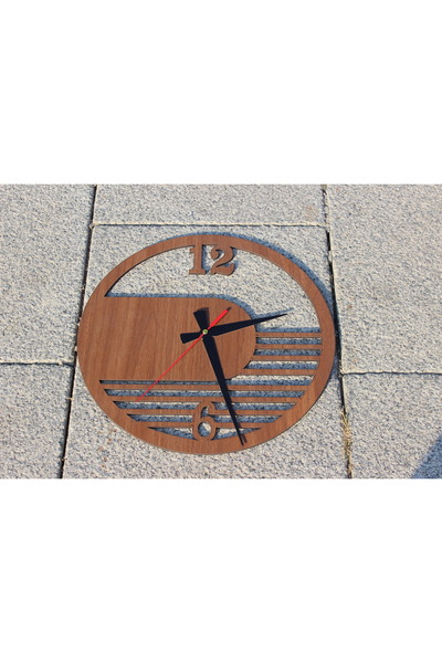 Dekor Treni ساعة حائط خشبية مزخرفة على شكل موجة البحر