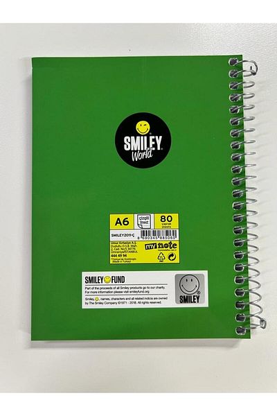 Mynote Smiley Notebook A6 80ypStriped