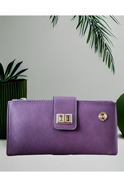 BC Barse Collection Amethyst Model Klipsli Ve Çok Bölmeli Kadın Cüzdan Fermuarlı