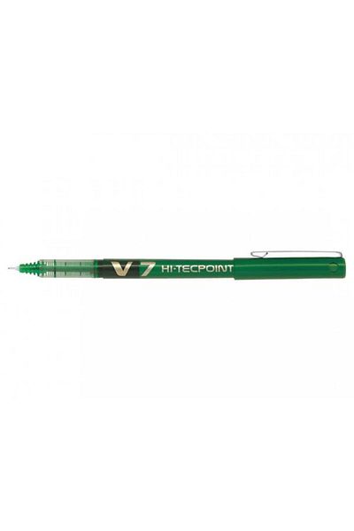 Pilot V7 Hi-Tecpoint Needle Tip 0.7 Pilot Pen Green?3 Pieces