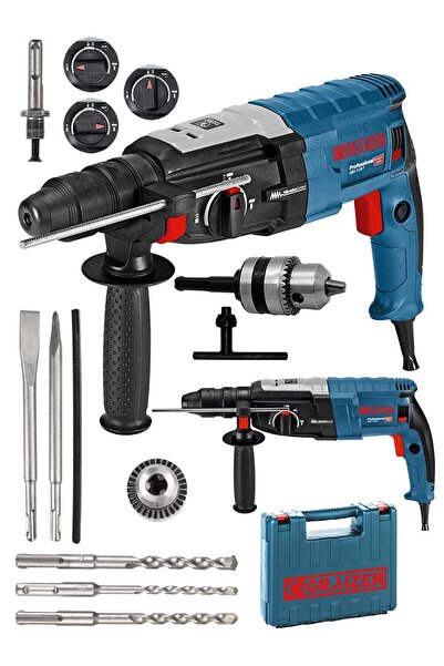 Graizer Alman 3000 Watt Kırıcı Delici Sjs Metal Dişli Şanzuman Hilti Darbeli Matkap ve 5 Uç 2-2mm Gri