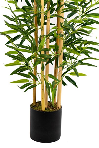 YAPAY ÇİÇEKÇİNİZ 5 Gövdeli Yoğun Yapraklı 120 Cm Yapay Bambu Ağacı