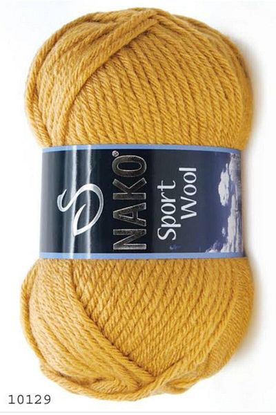 NAKO Sport Wool 10129 Mustard 5 Pack