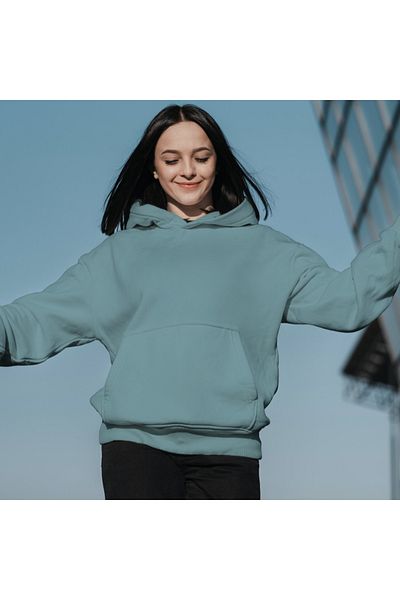BEETON Hanorac oversize unisex, albastru Baby
