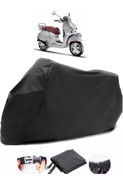 AutoZEL قماش مقاوم للماء للدراجة النارية باللون الأسود من أجل Vespa GTV 300 ie