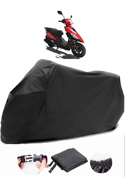 AutoZEL أباتشي ألفا 50 قماش مشمع أسود للدراجات النارية مقاوم للماء